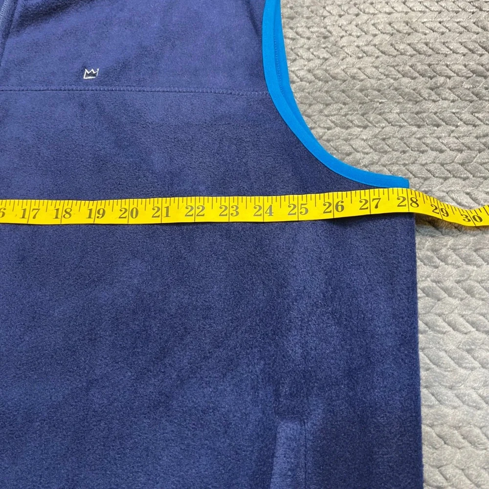 Crown & Ivy Fleece‎ Vest Mens Navy Blue Full Zip Sleeveless Jacket NEW Size XXL